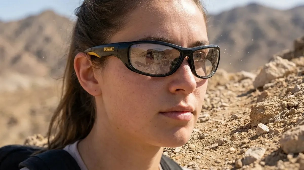 Lentes de Seguridad DEWALT® Dominator™ ANSI Z87 – INTERIOR / EXTERIOR y Protección UV