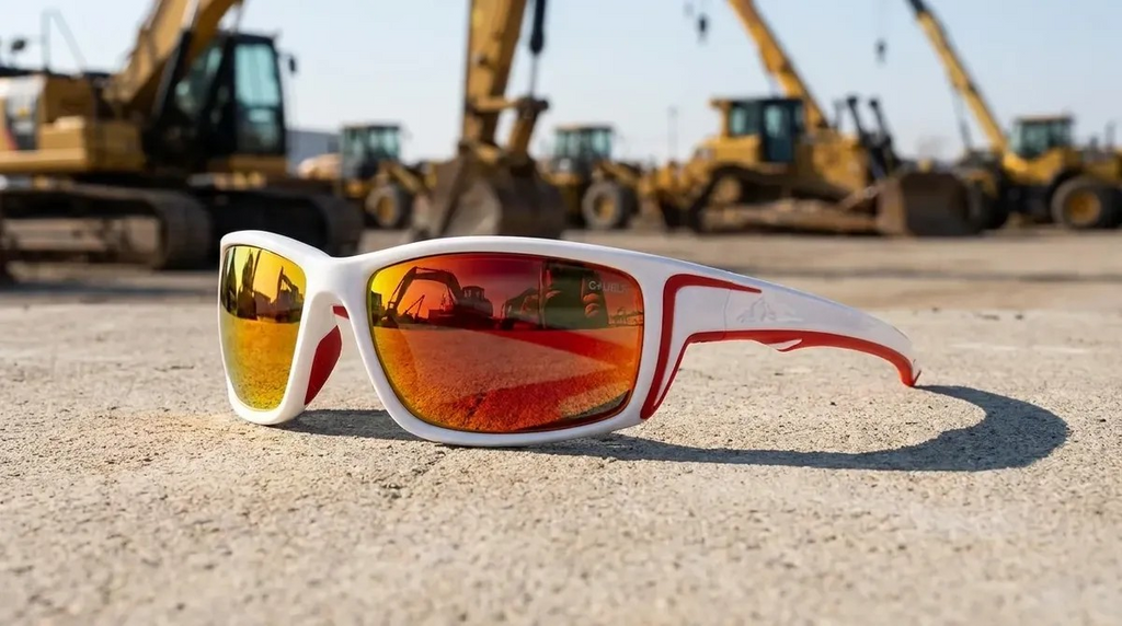 Lentes de Seguridad Deportivas MCR SR4 Fuego  ANSI Z87  Filtro UV 99.9% USA BRAND