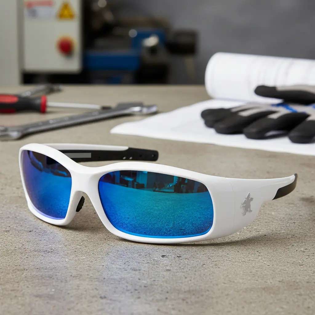 Lentes de seguridad Deportiva MCR SWAGGER AZUL ANSI Z87 99% Protección UV USA BARND