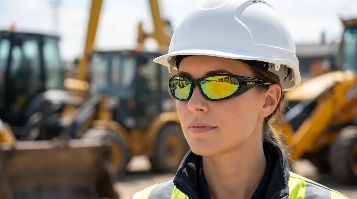 Lentes de Seguridad Premium DEWALT Gable Yellow · ANSI Z87 · Protección UV al 99%