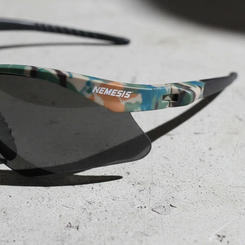Lentes de seguridad deportiva NEMESIS Negro ANSI Z87 99%UV FLEXIBLE USA BRAND