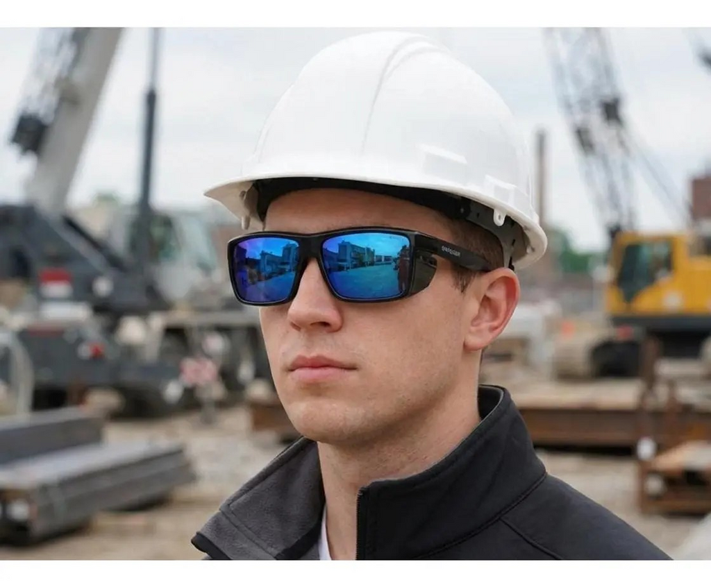 Lentes de seguridad  MCR SR2 AZUL ANSI Z87 99% UV Protección Lateral Desmontable USA BRAND