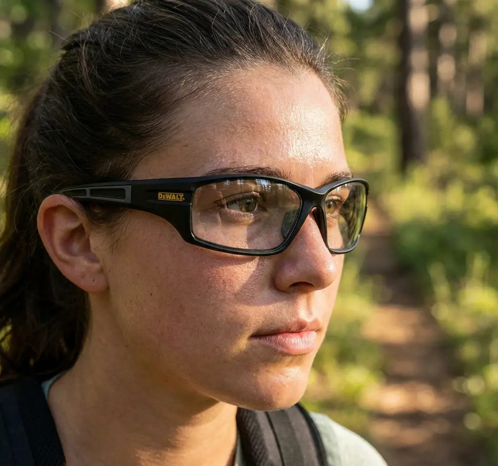 Lentes de Seguridad Deportivas DEWALT Auger clear· ANSI Z87 · Protección UV 99%