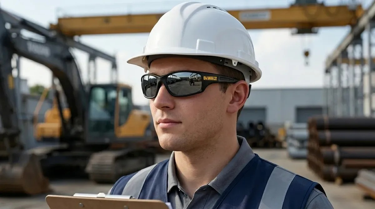 Lentes de Seguridad Deportiva DEWALT Auger Silver · ANSI Z87 · Protección UV 99%